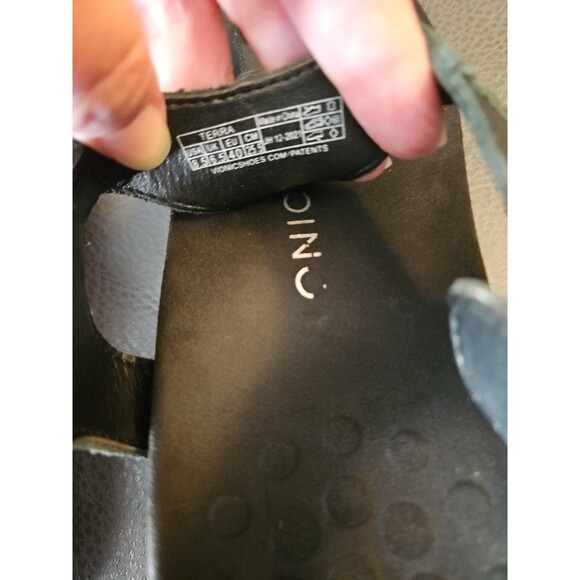 Vionic Leather T-Strap Sandals‎ Terra Black Leather Size 8.5 (S30) - Picture 6 of 6